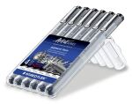 Staedtler 308 SB6P Fineliner Schwarz 6 Stück(e)