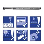 Staedtler 308 SB6P Fineliner Schwarz 6 Stück(e)