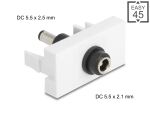 DELOCK Easy 45 Modul DC 5,5 x 2,1mm Buchse zu DC 5,5 x 2,5mm