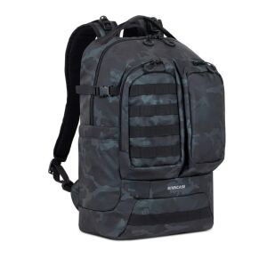 Rivacase Sherwood Rucksack Camouflage, Navy Polyester, Polyurethan
