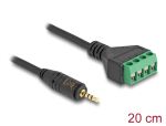 DeLOCK Kabel Klinkenstecker 2,5 mm 4 Pin zu Terminalblock Adapter 20 cm