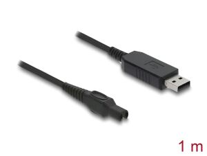 DeLOCK USB Ladekabel 15 V für Elektrorasierer kompatibel mit Philips OneBlade Pro 360 HQ7 HQ8 HQ9 Serie - Rasierer Ladegerät Ersatzkabel 1 m