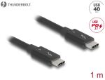 DELOCK Thunderbolt 4 Kabel 40 Gbps PD 3.1 240 W 1 m schwarz