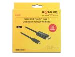 DeLOCK 85256 Videokabel-Adapter 2 m USB Typ-C DisplayPort Schwarz