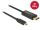 DeLOCK 85256 Videokabel-Adapter 2 m USB Typ-C DisplayPort Schwarz