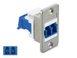 DELOCK Panel Mount LC Duplex Buchse zu LC Duplex Buchse