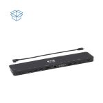Tripp Lite U442-DOCK7D-B USB-C Dock, Dreifach-Display – 4K HDMI & DP, VGA, USB 3.x (5 Gbps) und USB 2.0 Nabenanschlüsse, GbE, 100 W PD-Aufladung