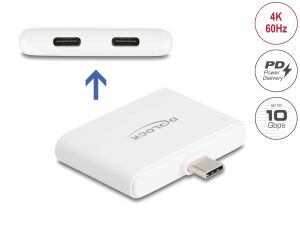 DELOCK USB-C Adapter > USB-C Daten 10 Gbps & Video 4K 60Hz