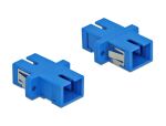 DeLOCK LWL Kupplung SC Simplex Buchse zu SC Simplex Buchse Singlemode 4 Stück blau