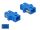 DeLOCK LWL Kupplung SC Simplex Buchse zu SC Simplex Buchse Singlemode 4 Stück blau