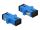 DeLOCK LWL Kupplung SC Simplex Buchse zu SC Simplex Buchse Singlemode 4 Stück blau