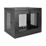 Tripp Lite SRW9UG SmartRack 9-HE-Mini-Rackgehäuse mit flachem Profil, tiefenverstellbar, Wandhalterung, transparentes Acrylglasfenster