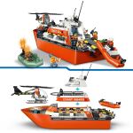 Lego City Rettungsboot d. Küstenwache Hubschrauber--60504
