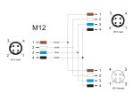 DeLOCK M12 T-Splitter A-kodiert 4 Pin 1 x Stecker zu 1 x Stecker und 1 x Buchse Parallelschaltung