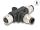 DeLOCK M12 T-Splitter A-kodiert 4 Pin 1 x Stecker zu 1 x Stecker und 1 x Buchse Parallelschaltung