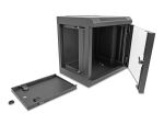 DELOCK 10" Netzwerkschrank mit Glastür 6 HE...