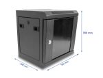 DELOCK 10" Netzwerkschrank mit Glastür 6 HE schwarz