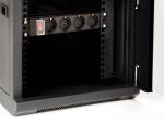 DELOCK 10" Netzwerkschrank mit Glastür 6 HE schwarz