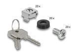 DELOCK 10" Netzwerkschrank mit Glastür 6 HE schwarz