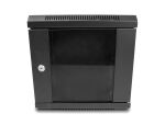 DELOCK 10" Netzwerkschrank mit Glastür 6 HE schwarz
