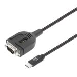 Manhattan 154499 Serien-Kabel Schwarz 1 m USB Typ-C DB-9