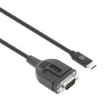 Manhattan 154499 Serien-Kabel Schwarz 1 m USB Typ-C DB-9