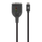 Manhattan 154499 Serien-Kabel Schwarz 1 m USB Typ-C DB-9