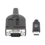 Manhattan 154499 Serien-Kabel Schwarz 1 m USB Typ-C DB-9