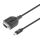 Manhattan 154499 Serien-Kabel Schwarz 1 m USB Typ-C DB-9