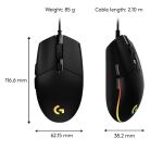 Logitech G 910-005796 Maus Gaming rechts USB Typ-A 8000 DPI