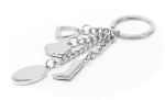 TROIKA KR13-17/CH Schlüsselring/Etui Schlüsselanhänger Schwarz, Braun, Silber