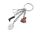 TROIKA KR13-17/CH Schlüsselring/Etui Schlüsselanhänger Schwarz, Braun, Silber