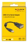 DeLOCK 64276 Serien-Kabel Schwarz 0,25 m USB Typ-A RS-232