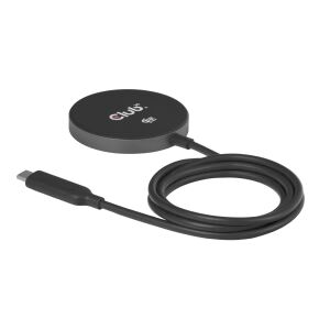 CLUB3D CAC-3027 Qi2 25W kabelloses Ladegerät schwarz Qi 2.2 MagSafe-kompatibles Magnetpad