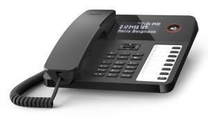 Gigaset DESK 600 Analoges Telefon Anrufer-Identifikation Schwarz
