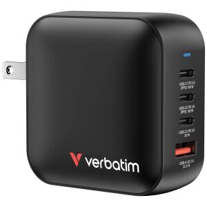 Verbatim Mini GaN Charger 100W Universal Schwarz AC Schnellladung Drinnen