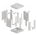 Lanberg WF11-3309-10S Rack 9U Wandmontiertes Regal Grau