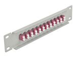 DeLOCK 10″ LWL Patchpanel 12 Port LC Duplex violett...