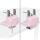 Arozzi AZ-ALZARE-NEO-DUO-PNK Flachbildschirm-Tischhalterung 81,3 cm (32") Tisch/Bank Pink
