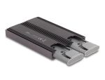 DeLOCK Externes USB Type-C Dual Combo Gehäuse für 2 x M.2 NVMe PCIe oder SATA SSD - werkzeugfrei