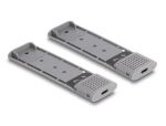 DeLOCK Externes USB Type-C Dual Combo Gehäuse für 2 x M.2 NVMe PCIe oder SATA SSD - werkzeugfrei