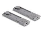 DeLOCK Externes USB Type-C Dual Combo Gehäuse für 2 x M.2 NVMe PCIe oder SATA SSD - werkzeugfrei