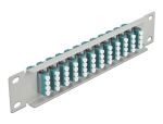 DELOCK 10" LWL Patchpanel 12 Port LC Quad aqua 1 HE...