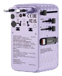 Verbatim Charge n Travel 70W Universal Violett AC Schnellladung Drinnen