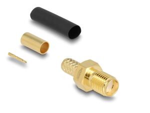DELOCK RP-SMA Bu. zum Crimpen LMR200 mit schrumpfschlauch