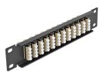 DELOCK 10" LWL Patchpanel 12 Port LC Quad beige 1 HE...