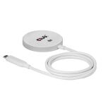 CLUB3D CAC-3026 Qi2 25W kabelloses Ladegerät Weiß Qi 2.2 MagSafe-kompatibles Magnetpad