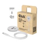 CLUB3D CAC-3026 Qi2 25W kabelloses Ladegerät Weiß Qi 2.2 MagSafe-kompatibles Magnetpad