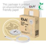 CLUB3D CAC-3026 Qi2 25W kabelloses Ladegerät Weiß Qi 2.2 MagSafe-kompatibles Magnetpad
