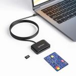 Manhattan 102742 Smart-Card-Lesegerät USB USB Typ-C Schwarz
